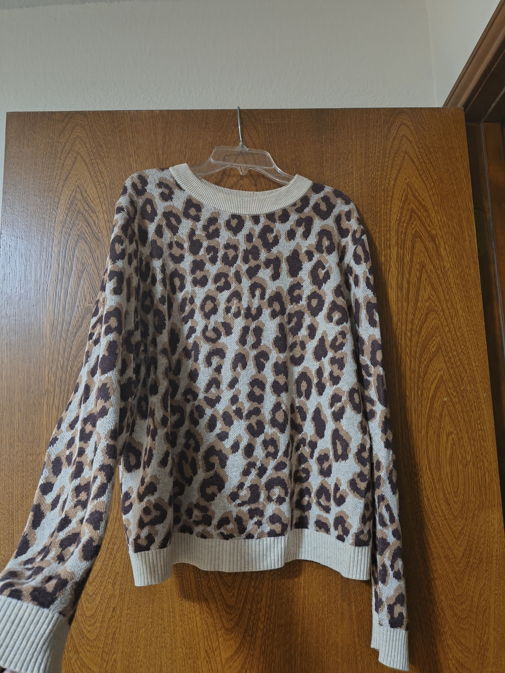 Leopard Print Crewneck Sweater